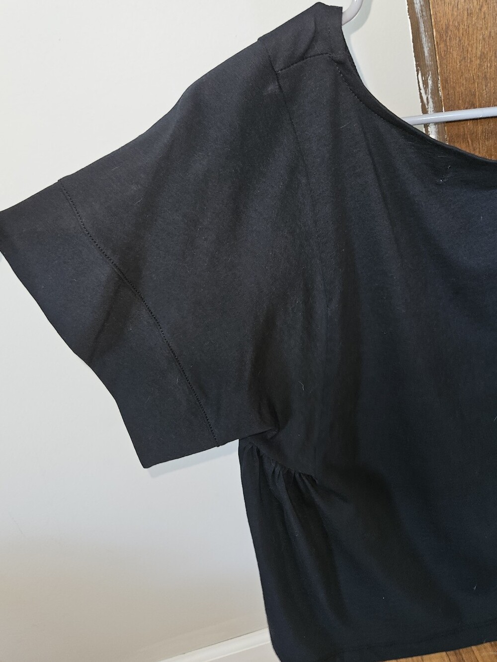 NWT Madewell Black Peplum Short Sleeve Top Size M - Picture 4 of 7